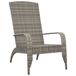 VidaXL Fauteuil Adirondack Assise capitonnée polyrotin acier gris