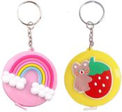 Shenzhen Haorui Industrial Technology Co., Ltd. Ruban à mesurer rétractable métrique style dessin animé portable avec porte-clés - 2 pièces pour la couture de tissus