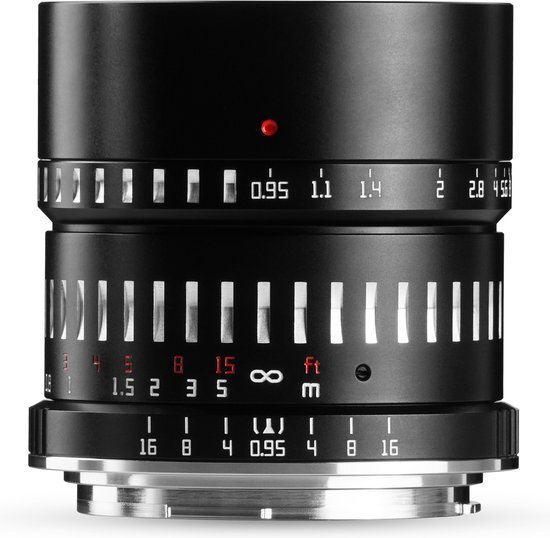 TT Artisan - Cameralens - 50mm F0.95 for M43, black + silver