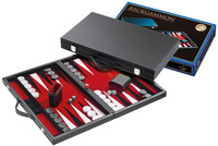 Philos Backgammon Koffer Medium Standaard (Rood