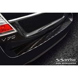 Zwart Avisa Zwart RVS Achterbumperprotector passend voor Volvo V70 Facelift 2013-2016 'Ribs'