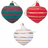 XMas Paper tol van papier-maché, 3 stuks