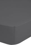 HIP Hoeslaken Effen Kleur - Lits Jumeaux 180x200 cm - Grijs - 100% Katoen Satijn
