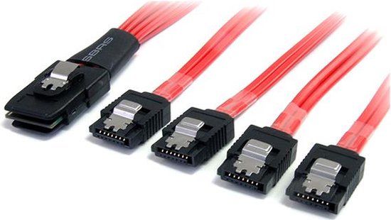 StarTech 1m Serial Attached SCSI SAS Kabel - SFF-8087 naar 4x Vergrendelbare SATA