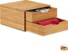 Merkloos Relaxdays Bamboe ladekastje - Bureau organizer - 2 lades - Lichtbruin