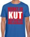 Bellatio Decorations Shoppartners Bv Foute Kersttrui t-shirt - Kerst is kut maar toch gezellig - blauw - voor heren M
