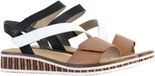 Rieker Plateau sandalen met klittenband Zwart