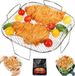 OrangeCart B.V. 8-inch Vierkant Airfryerrek, Droogrek van Roestvrij Staal, Geschikt voor Cosori, Instant Vortex, Gourmia, Ninja Foodi Grill en meer.