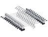 Amber Home Set van 12 zware metalen broekrokhangers, stapelbare metalen kleerhangers met 2 verstelbare clips, trapsgewijze cliphangers, ruimtebesparend voor jeans, broeken