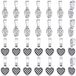 Dailygoods Pendentifs Argent Ancien - 120 Pièces - Forme de Cœur/Ovale