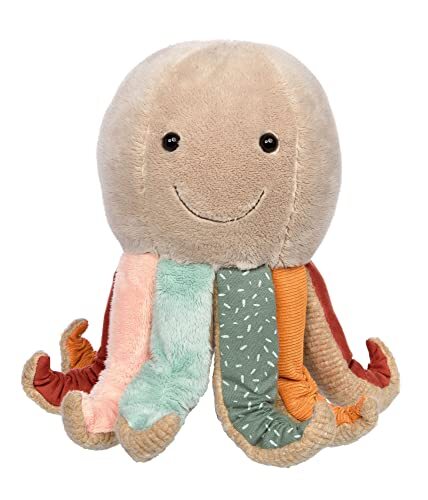 Sigikid 43232 patchwork knuffel octopus, grijs/meerkleurig