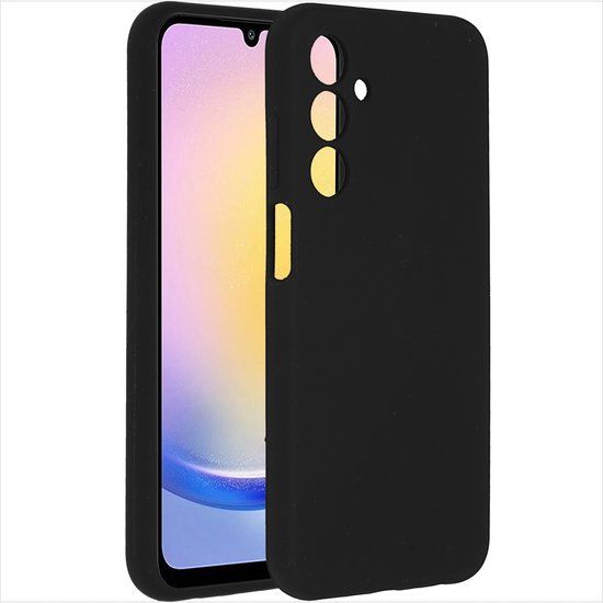 Accezz Liquid Silicone Backcover voor de Samsung Galaxy A25 (5G) - Zwart