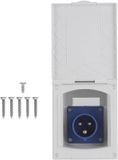 Wan GmbH Prise extérieure pour caravane - 16 A 220 V-240 V prise de camping - 3 pôles avec couvercle à charnière pour remorques