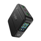 SBS Pulse Power HD 35W, 10000mAh, Power Delivery (PD 3.0 PPS), AFC, Powerbank met Snelladen, Hoge Dichtheid, LCD AI-display, USB-C, USB-A, Draagbare Reisoplader, Compact, Zwart
