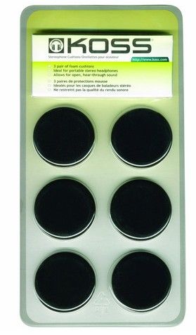 Koss 0021299158227 Koptelefoon Oorkussentjes Schuim Zwart 6 Stuks