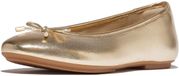 Fitflop Delicato Bow Soft Metallic Ballerina's Goud EU 36 Vrouw