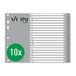 Van Leitz Van register A-Z voor mappen, A4, PP-karton, halve hoogte, extra breed, 11-gats universele tabbladen voor snelhechters en ringmappen, 20 alfabetische tabbladen, grijs, 13030085
