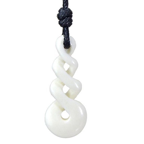 LGT JWLS Tribal Bone kettinghanger Surfer Twisted Infinity White