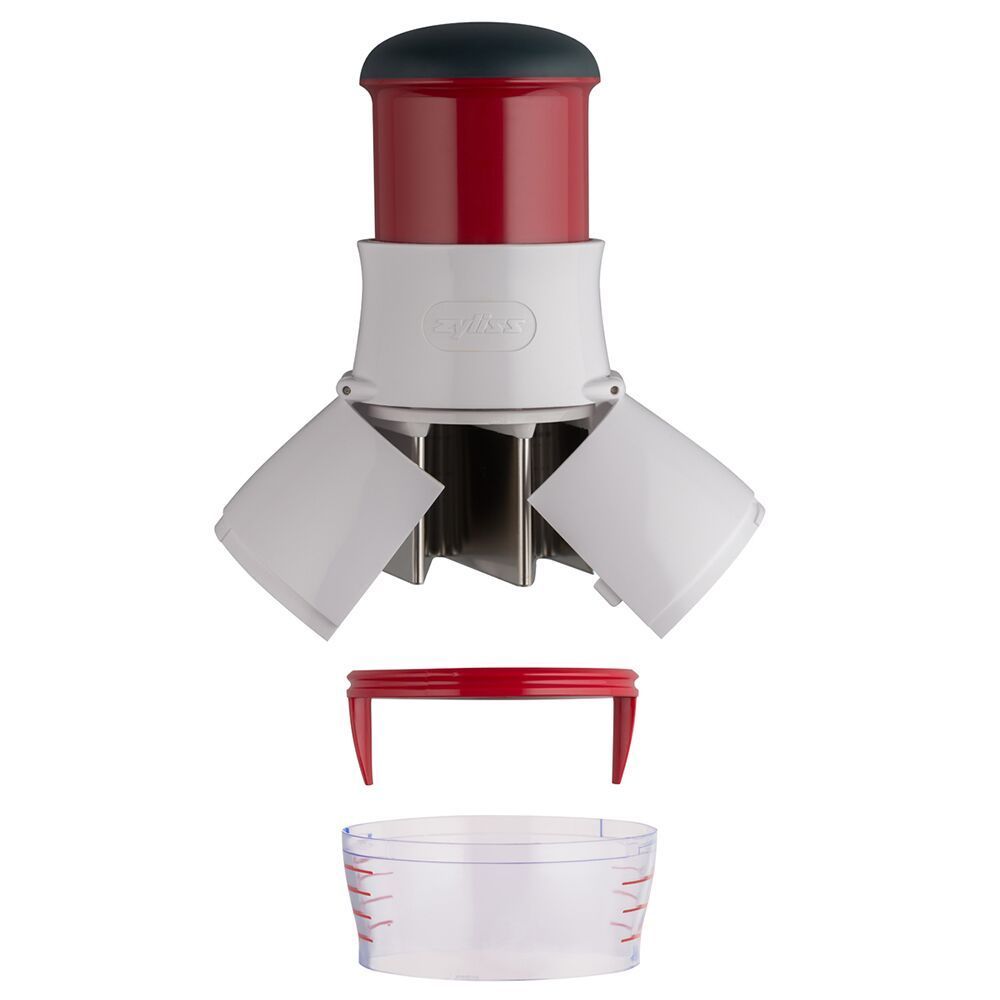 Zyliss Zick Zick 2 - Uienhakker - Antraciet, Rood, Wit