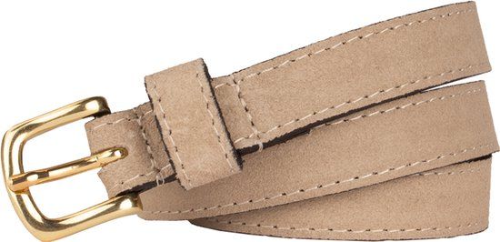 Legend Van Zon Mode Legend Dames - Leren riem - Beige - 105cm