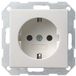GIRA 018827 Wandcontactdoos met randaarde Inzetstuk System 55, Standaard 55, E2, Event, Event Clear, Event Opaque, Esprit, ClassiX Zuiver wit, Mat