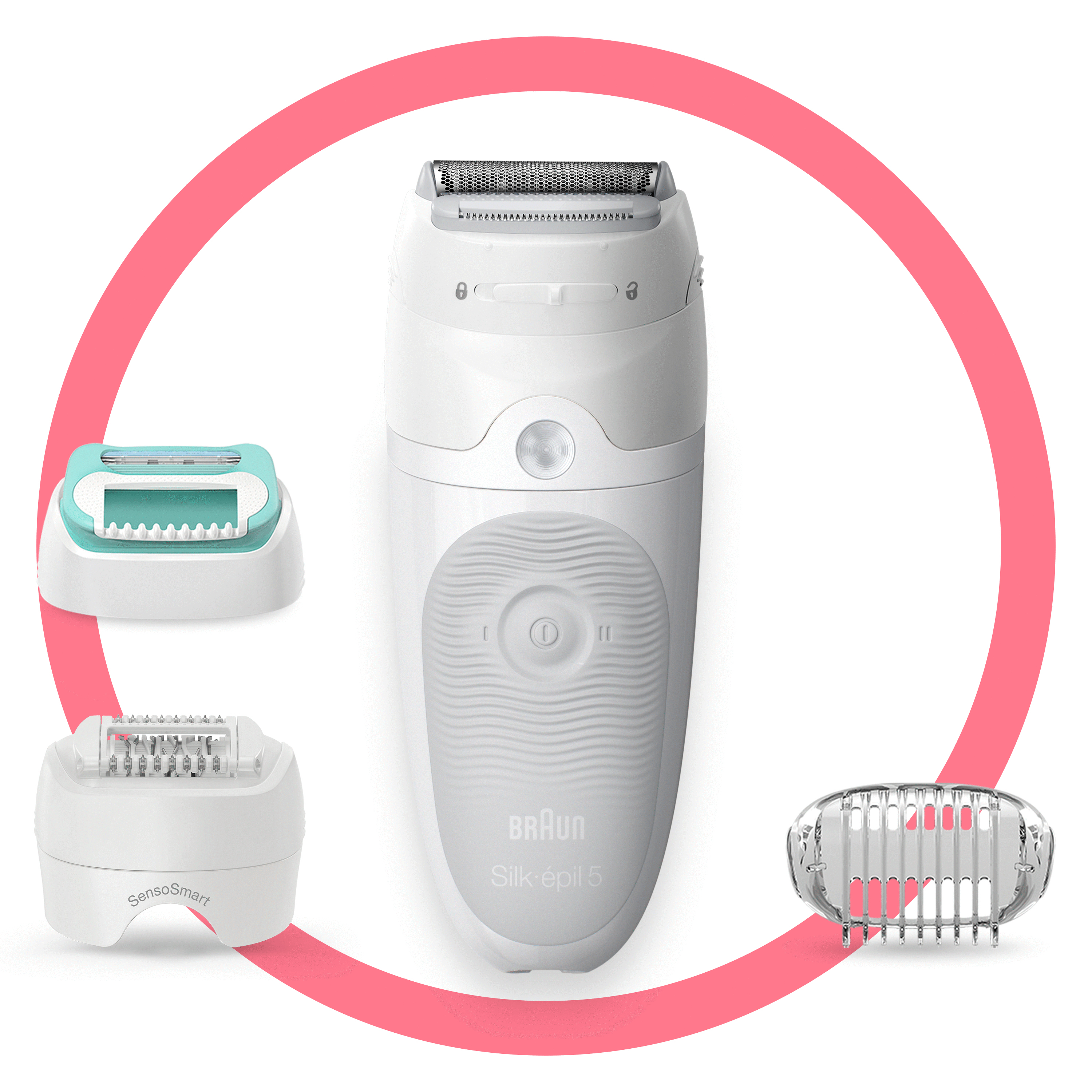 Braun Braun Silk-&#233;pil 5-625, Epilator Voor Beginners Voor Zachte Ontharing, Wit/Grijs