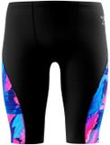Speedo Heren Zwemjammer Spliced Printed Brushy Glitch-Zwart