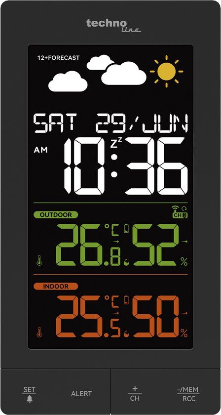 Technoline WS 6458 Weerstation Zwart