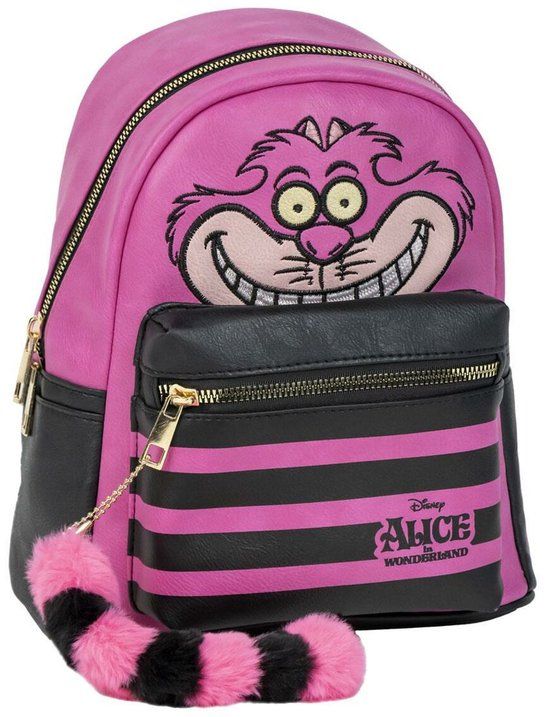 Alice In Wonderland Cheshire Cat Unisex Rugtas - roze/zwart - Standard