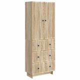 vidaXL - Bank loungeset - Bewerkt hout - Sonoma eiken