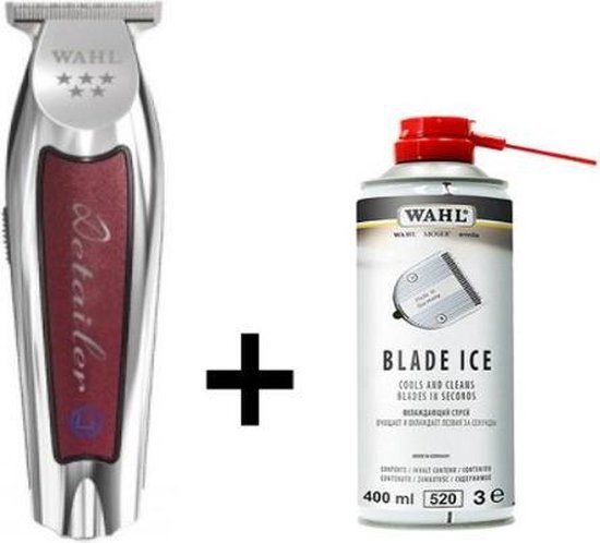 Wahl Cordless Detailer Li Trimmer T-Wide + Blade Ice 400 ML | Trimmer Set