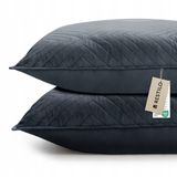 RESTILO FLHF SA Set van 2 decoratieve kussenslopen 45x45 cm, donkergrijs