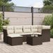 Maison Exclusive - Ensemble de jardin, 7 pièces, avec coussins, marron, en polyrotin