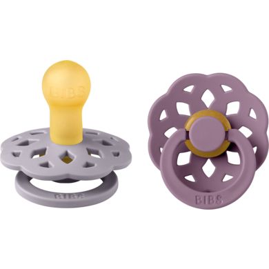 BIBS® Boheme Pacifier 0-6 Months - Fossil Grey & Mauve - 2 Pieces