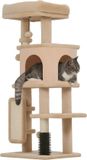 PawHut krabpaal voor katten - Spaanplaat - 44x34x104cm - Beige