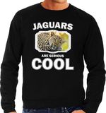 Bellatio Decorations Dieren jaguars/ luipaarden sweater zwart heren - jaguars are serious cool trui - cadeau sweater luipaard/ jaguars/ luipaarden liefhebber XL