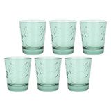 THUN Set van 6 glazen, turquoise