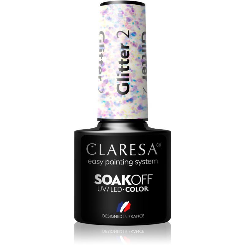 Claresa 2 x glitter uv-nagellak 5 ml