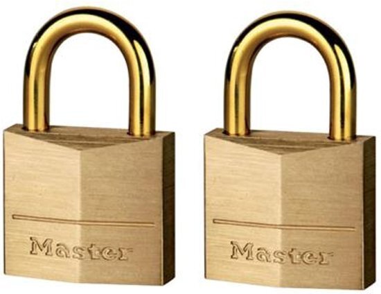 Masterlock 2x messing hangslot 35mm x 4mm 635EURT