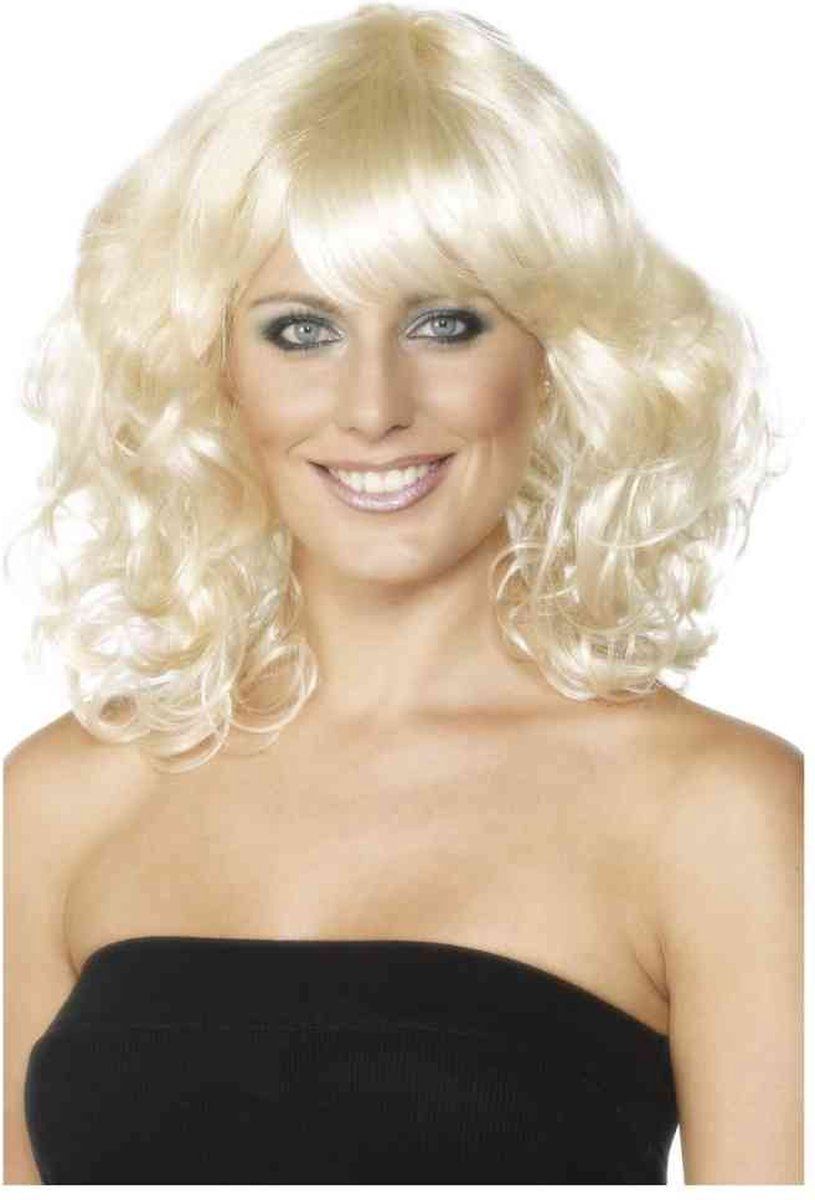 Smiffys Pruik Foxy Blonde Wit
