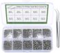 Holland Connections 1200 pièces Petites Vis, Mini Jeu de Vis Autotaraudeuses, Jeu d'Assortiment de Micro Petites Vis à Tête Ronde pour Lunettes Montres Téléphones Caméras Ordinateurs Portables Vis - M1/M1.2/M1.4/M1.7