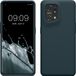 kwmobile hoesje geschikt voor Oppo Find X5 (5G) - Hoesje met siliconen coating - Smartphone case in leisteen