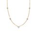 Lucardi Dames Stainless steel ketting met hanger met kristal voor dames - Ketting - Staal - Goudkleurig - 47 cm