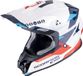Scorpion VX-16 Evo Air Rod Wit Rood Blauw Crosshelm - Helm