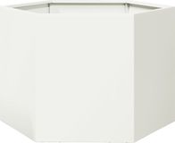 vidaXL Plantenbak zeshoek 69x60x45 cm staal wit