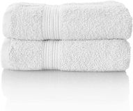 Glart Premium badstoffen handdoekenset, wit, 2 handdoeken 50 x 100 cm