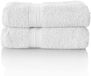 Glart Premium badstoffen handdoekenset, wit, 2 handdoeken 50 x 100 cm