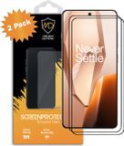 MobyDefend 2-Pack Screenprotectors - Gehard Glas - Geschikt voor OnePlus 13R - Zwarte Randen