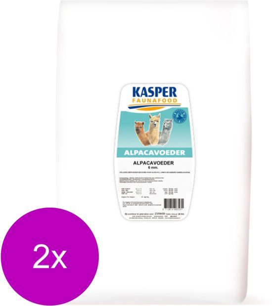 Kasper Faunafood Alpacavoeder - Erfdiervoer - 2 x 20 kg