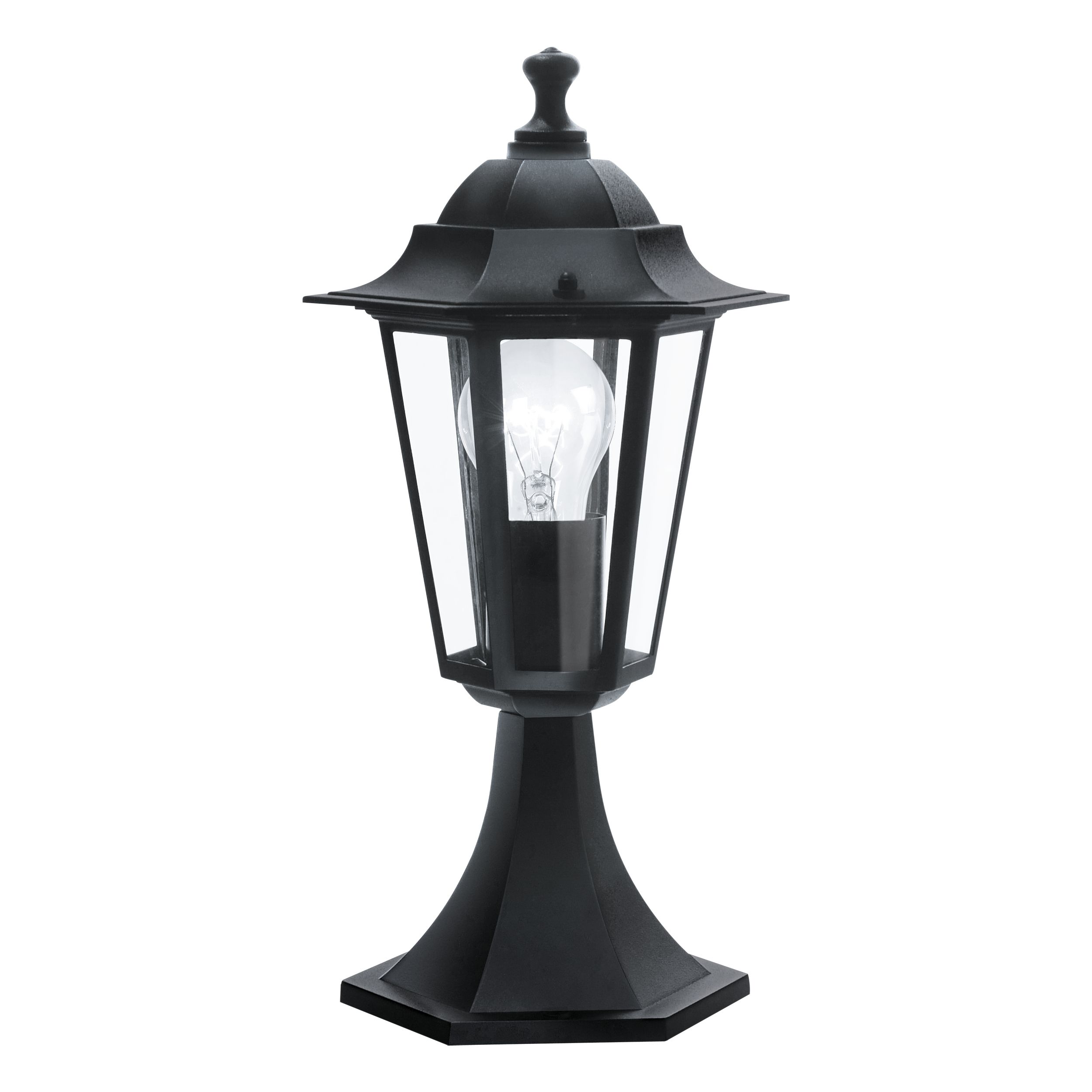EGLO Laterna Outdoor Pedestal/Post Light - Black - E27